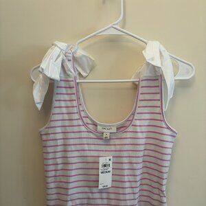 Tank top with shoulder bows